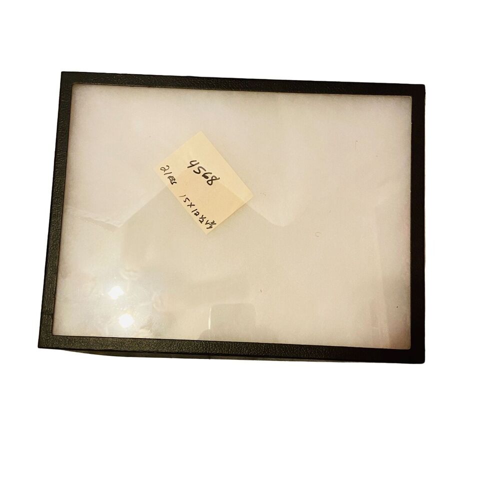 #2089 Jewelry display case 15x12.5x.75 Plastic Lid Collectibles ,samples